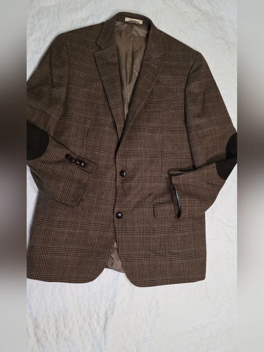 Lauren Ralph Lauren 100% Wool Men's Coat Plaid Size 44L